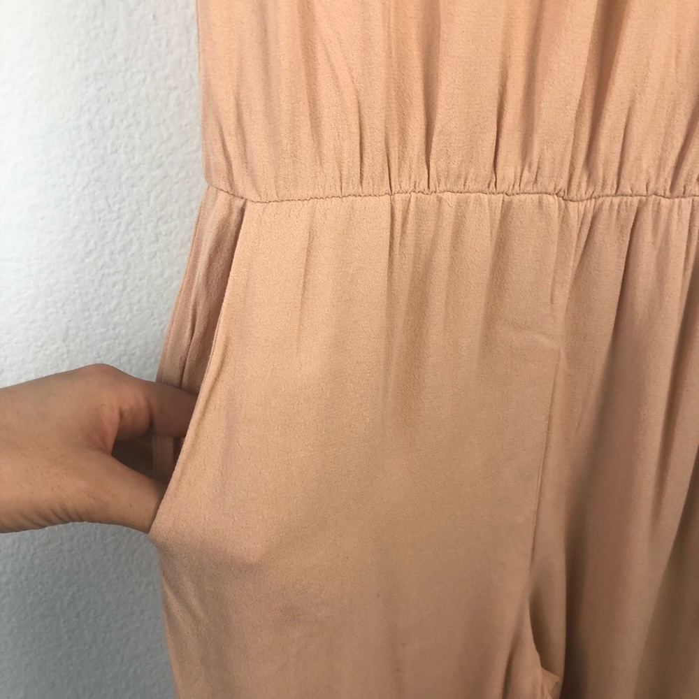 Zara • Blush Sleeveless Jumpsuit with Sheer Panels - Picture 5 of 8